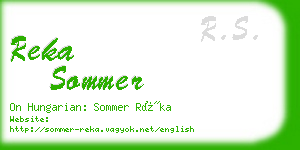 reka sommer business card